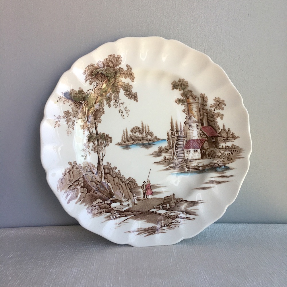 vintage JOHNSON BROS. the old mill dinner plate <england>